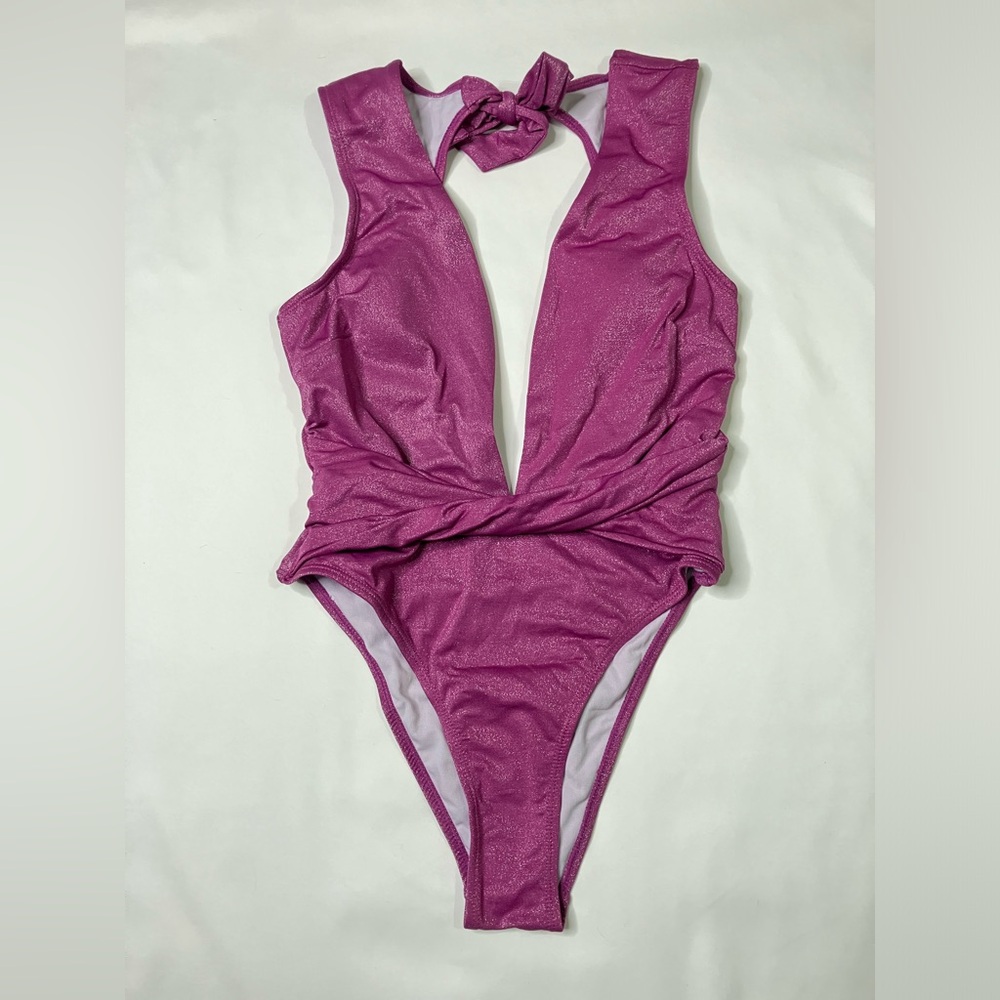 Shimmery Purple One Piece Swimsuit NWT Small